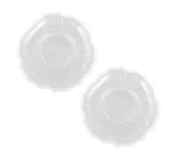 Holibanna 2 Pièces Assiette de Service Verre Transparent Décorative pour Tasses Plat Miniature pour Apéritifs Desserts