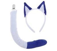 Holibanna 2 Pièces Bandeau Animal De Dessin Animé Collier De Chien Bleu Costume d'oreille De Chien Blues Indices Oreilles -tête Oreilles De Chiot Chiffon Sky-Blue