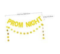 Holibanna 2 pièces Bannière de Mariage Dorée Pailletée Décoration Suspendue pour Fête Kit Prom Night et Guirlande à Pois pour Intérieur et Extérieur