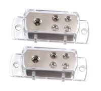 Holibanna 2 pièces Bloc de Distribution Alimentation Audio Voiture Répartiteur de Puissance Voies à Boîtier de Jonction pour Amplificateur Auto Installation Pratique et Protection Câblage