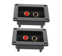 Holibanna 2 pièces Boîte de Dérivation pour Haut-Parleur Connecteurs de Borne Double pour Caisson de Basses et Enceinte Tasse de Terminal Facile à Connecter pour DIY Audio Maison et Scène