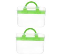 Holibanna 2 Pièces Boîte de Rangement Médicale Organisateur Multifonctionnel Portable pour Médicaments Fournitures Cas de Stockage pour Maison Bureau