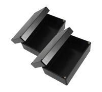 Holibanna 2 pièces Boîte Électrique Étanche Plastique Noir Coffret de Jonction Polyvalent avec Fixation Murale Pré Percée Protection Extérieure pour Alimentation et Surveillance Électrique