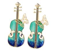 Holibanna 2 pièces Broche Violon Vintage Bleue Émail pour Femmes de Broches Musicales Raffinées Épingle de Bijoux et Élégante Cadeau pour Amateurs de Musique