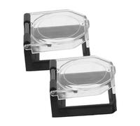Holibanna 2 pièces Cache-bouton Carré Autocollant pour Interrupteur Alimentation Anti-poussière avec Ressort Couverture Étanche pour Démarrage Moteur et Panneau de Contrôle Industriel