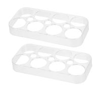 Holibanna 2 Pièces casier à oeufs grille du réfrigérateur Porte-œuf pour réfrigérateur Durable étage compartiment egg holder egg rack egg box plateau d'oeufs support d'oeuf réfrigérateur