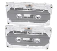 Holibanna 2 pièces Cassette Audio Vierge Bande Magnétique Basse Nuisance pour Enregistrement Musique et Voix Format Standard avec Boîtier Transparent et Facile à Utiliser