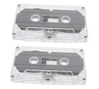 Holibanna 2 Pièces Cassettes Enregistreuses Lot de Cassettes Audio Vierges avec Coque Transparente pour Enregistrement Facile et Personnalisable Compatible avec Tous Magnétophones