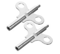 Holibanna 2 pièces Clé de Remontage Horloge Acier Lot pour Pendules Murales et Réveils Outil Pratique et Robuste pour Réparation Horloges Anciennes