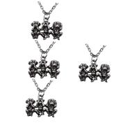 Holibanna 2 Pièces Collier Singe Sanbu Collier Pendentif Singe Mini-figurines Collier Femme Aux Femmes Pour Dames Figurines D'animaux Animal Collier Dames Bijoux Alliage Mode Manquer