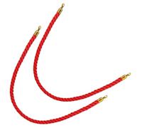 Holibanna 2 pièces Corde de Barrière Velours Rouge avec Crochets Inoxydable pour Contrôle de Foule File Attente Concert Mariage et Événements