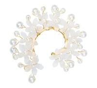 Holibanna 2 Pièces d'oreille fleur accessoires inspirés des bijoux de mariage sécuriser les clips non perçants boucles d'oreilles bijoux sur le thème des fées White