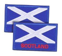 Holibanna 2 pièces Écussons Brodés Drapeau Écosse Polyester DIY Patchs Décoration Vêtements Sacs Faciles à Coudre et Repasser