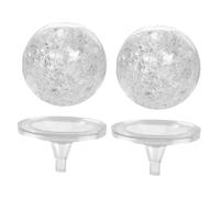 Holibanna 2 Pièces Ensemble de Support de Balle Boules de Cristal Clair Boules de Cristal Rondes Fontaine à Billes Boule de Cristal de Fontaine à Eau sphère décorative Un Verre Transparent