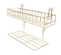 Holibanna 2 Pièces Étagères Fil Lot de Paniers Suspendus Crochets pour Organiser Vos Fleurs Décorations Grille Murale Accessoires de Rangement pour Maison Bureau