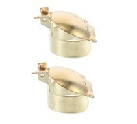 Holibanna 2 Pièces Extincteur Automatique de Bougie Anneau Métal pour Éteindre Flamme Outil Pratique pour Maison et Aromathérapie Doré