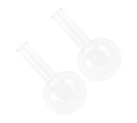 Holibanna 2 pièces Flacon à Fond Rond Verre Transparent Ballon de Laboratoire pour Chimie et Sciences Accélère Chauffage de Adapté à Enseignement et Recherche