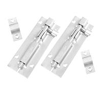 Holibanna 2 pièces Loquets de Porte Acier Inoxydable Solides Serrure Coulissante Effraction Targette Intérieure Robuste pour Sécurité Maison Installation Facile et Design