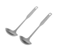 Holibanna 2 pièces Louche Inox Vintage pour Soupe et Fondue Cuillère à Sauce et Écumoire à Long Manche Robuste Ustensile Multifonction pour Cuisine Protection Main et Usage Sûr