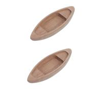 Holibanna 2 Pièces Maquette De Bateau en Bois Nautique Décorations Enfants Faire La Fête Artisanat Modèle De Voile avec Décor De Bateau à Voile Pendaison Flottant Bleu Souper Brun
