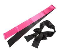 Holibanna 2 pièces Masque de Nuit Satin avec Ruban Accessoires de Amusants pour Couples Noir Rosé et Noir Masque Occultant pour Sommeil et Plaisir
