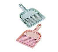 Holibanna 2 pièces Mini Balai et Pelle Ensemble Compact pour Garçon Fille et Animaux Balayette Plastique Résistante Nettoyage Bureau et Table Facile à Transporter et Entretenir Rose et Bleu
