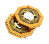 Holibanna 2 Pièces Miroir Feng Shui Bagua Alliage Lot de Miroirs Concaves Convexes pour Protection Énergétique et Décoration Traditionnelle Chinoise pour Maison et Entreprise