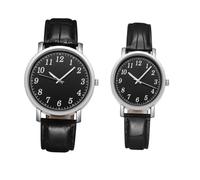 Holibanna 2 Pièces Montre Couple Moderne Noir Petit Les Couples Regardent Poignets Rétro Lui Et Son Couple Regarde Minimaliste Dame Occasionnel Violet Un Verre Black