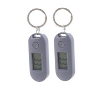 Holibanna 2 Pièces Montres Porte Clés Numériques Miniatures Silencieuses Lumineuses Montres LED Légères et Portables pour Étudiants Infirmières et Randonnée