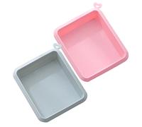 Holibanna 2 Pièces Moule à Gâteau Silicone Antiadhésif Lot de Couleurs pour Gâteaux Mousses Biscuits Flexible Facile