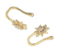 Holibanna 2 Pièces Nose U-shaped Faux Nose Rings With Star Design Non-piercing Jewelry Comfortable Fit For Party And Daily Wear