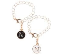 Holibanna 2 pièces Pendentif Chaîne pour Tasse Lot de Accessoires de Décoration avec Charms Lettres Anglaises pour Unique et Pratique pour Sac à et Téléphone