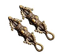 Holibanna 2 pièces Pendentif Vajra Laiton Vintage Décoration Suspendue Tibétaine de Sagesse Bouddhiste Lot de Accessoire et Durable