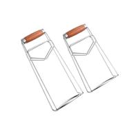 Holibanna 2 Pièces Pinces Cuisine Acier Inoxydable avec Manche Isolant Antichaleur Pince Pliante Multifonction pour Bol Plat Chaud Cuit Vapeur Support Bol Airfryer Poêles
