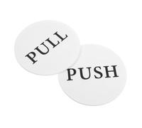 Holibanna 2 pièces Plaque de Porte Push Pull Acrylique Autocollante Lot de Panneaux Résistants et pour Cafés Boutiques et Bureaux Signalisation et Professionnelle