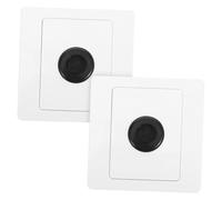Holibanna 2 pièces Plaque Murale avec Trou de Sortie Câble Cache Interrupteur et Prise Électrique Type Panneau Décoratif Blanc avec Joint Caoutchouc Gestion Câbles Propre pour Maison Bureau
