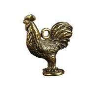 Holibanna 2 Pièces Porte-clés Laiton avec Pendentif Clé Zodiac Coq Design Rétro Délicat Cadeau Porte-clés pour Femme Symbole de Richesse et Longévité
