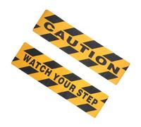 Holibanna 2 pièces Ruban Adhésif Antidérapant avec Avertissement Au Sol Watch Your Step et Caution Autocollants de Sécurité Résistants pour Escaliers Allées et Surfaces Lisses