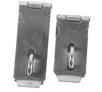 Holibanna 2 pièces Serrure à Moraillon Acier Inoxydable Targette Porte Verrouillable pour Portes et Fenêtres Loquet Robuste pour Grange Installation Facile et Protection Renforcée