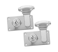 Holibanna 2 Pièces serrure de valise en cuir antique Cas loquet bagage rétro cadenas pour valise serrure de voyage moraillon de cadenas serrure et clé du cabinet de curiosités le fer Silver