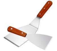 Holibanna 2 pièces Set de Spatules Acier Inoxydable Spatule à Pancakes et avec Poignée Ustensile de Cuisine Pratique pour Griller Retourner et Servir