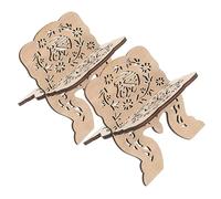 Holibanna 2 pièces Support Bois pour Porte Quran Décoratif avec Cadre Creux Étagère pour Lectures et Décorations de Table