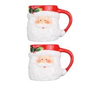 Holibanna 2 pièces Tasse Céramique Santa Claus de Mug de Noël Créatif pour et Décorations pour Célébrations de Noël