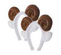 Holibanna 2 Pièces -tête à griffes bandana bandeau bonet bonnet om headband oreilles bandes cornes de chèvre pour chiens groupe Accessoire photo coiffe en corne de mouton chiffon Coffee