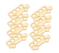Holibanna 20 pièces Bus Shape Wooden Slices DIY Craft Pieces Lightweight Smooth Wooden Ornaments For Art Projects And Home Decoration