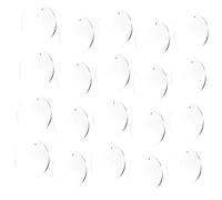 Holibanna 20 Pièces Lot de Disques Acryliques Ronds Transparents pour Diy Accessoires de Porte Clés et Projets Artisanaux et Pratiques