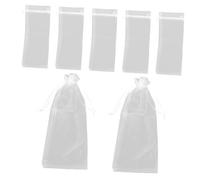 Holibanna 20 pièces Lot de Sachets Organza pour Bouteilles de Vin Sacs Mesh avec Cordon Ajustable Sacs Transparents Respirants pour Bouteilles de Vin et Élégant pour et