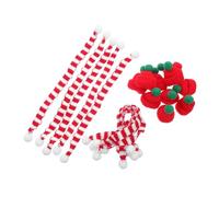Holibanna 20 Pièces Mini Knit Hats and Scarves Set Mini Christmas Knitting Hat Scarf for DIY Craft Art Tiny Santa Caps and for Holiday Doll Decoration