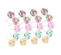Holibanna 20 pièces Pendentifs Sucette Argile Polymère Souple avec Anneau Oeil pour Bijoux DIY Charms Colorés et Amusants pour Décoration et Créations Artisanales