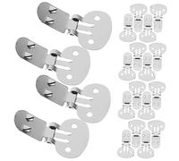 Holibanna 20 Pièces pinces à chaussures découvertes de bricolage boucles de clip de chaussure pinces à chaussures vierges bricolage accessoire bricolage accessoire couture shoe clip Silver